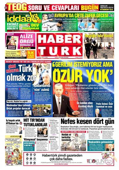 Gazete manşetleri (27 Kasım 2015)