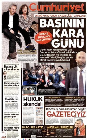 Gazete manşetleri (27 Kasım 2015)