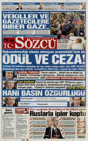 Gazete manşetleri (28.11.2015)