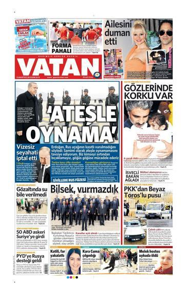 Gazete manşetleri (28.11.2015)