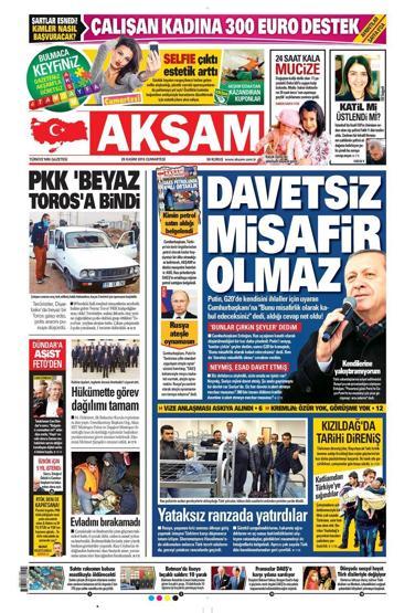 Gazete manşetleri (28.11.2015)