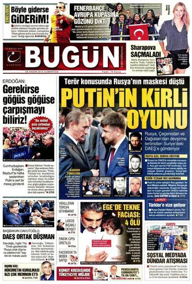 Gazete manşetleri (28.11.2015)