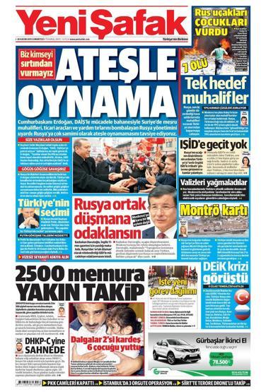 Gazete manşetleri (28.11.2015)
