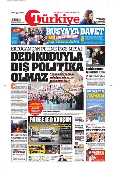 Gazete manşetleri (28.11.2015)