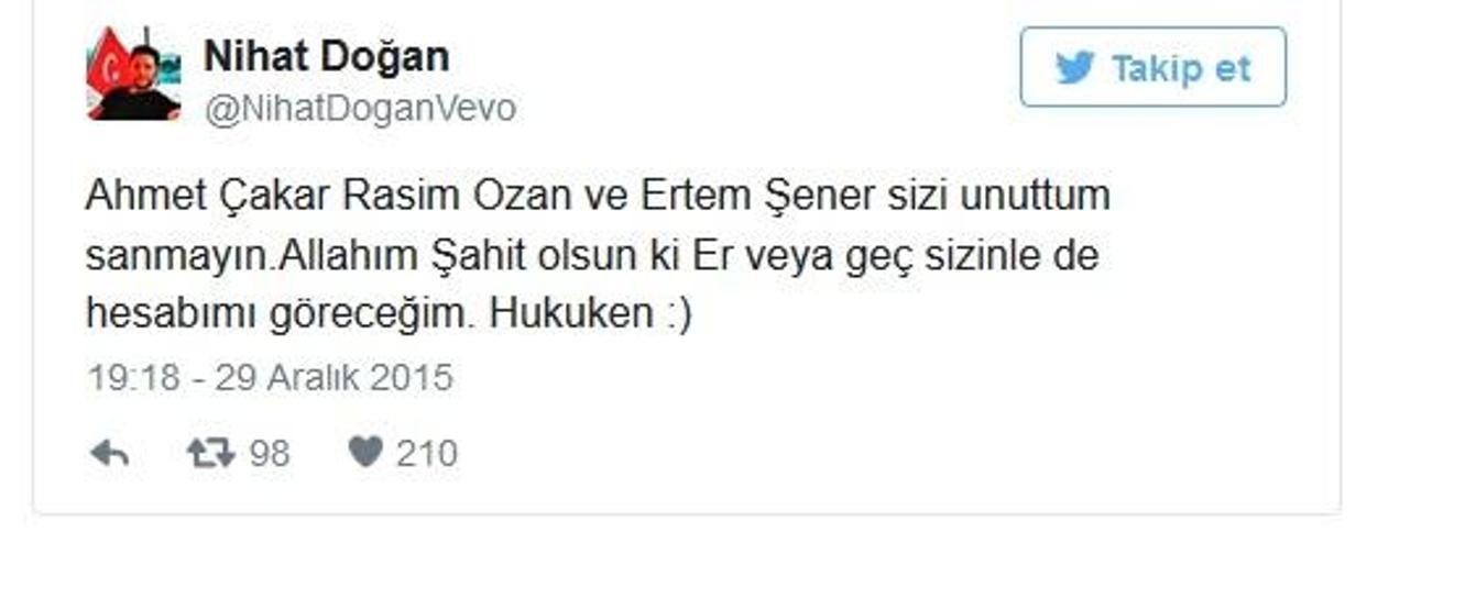 Nihat Doğan: Sizi unuttum sanmayın