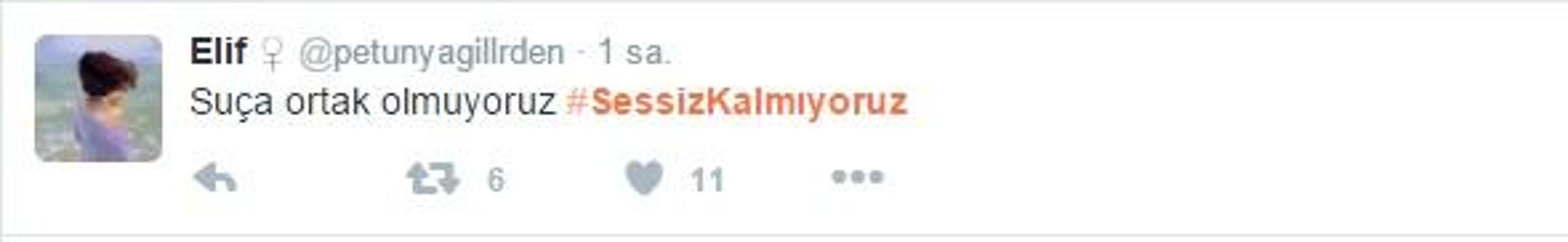 Sosyal medyada Sessiz Kalmıyoruz tepkisi