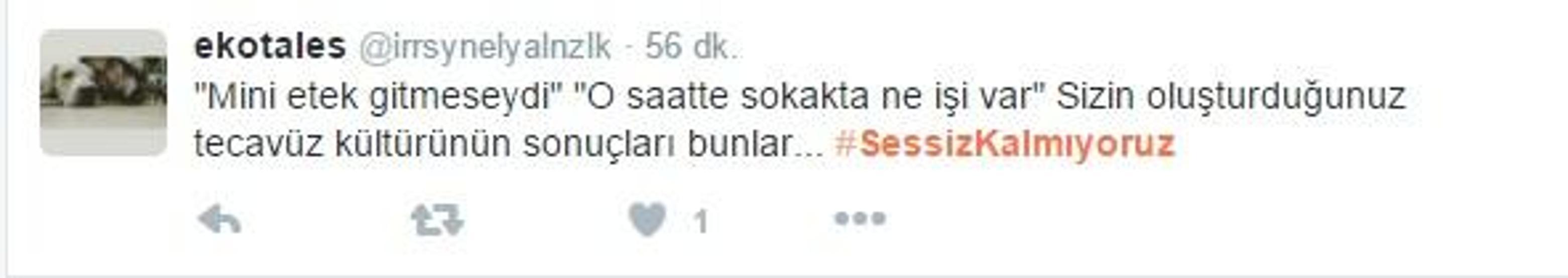 Sosyal medyada Sessiz Kalmıyoruz tepkisi
