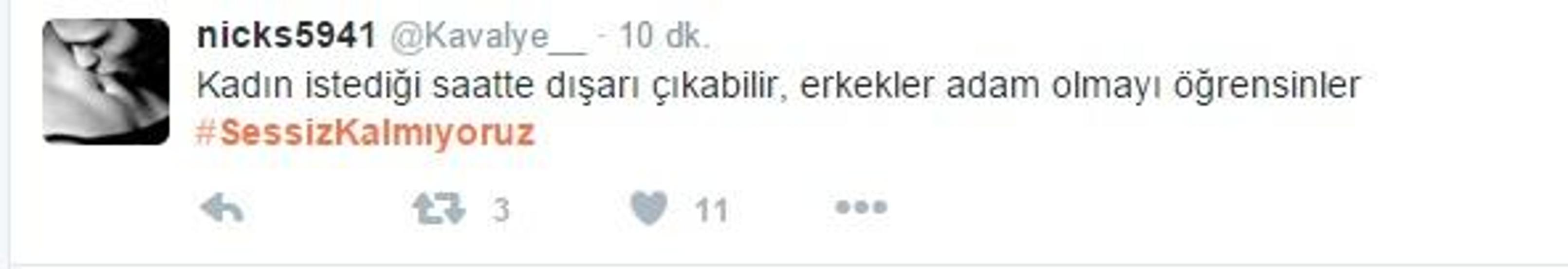 Sosyal medyada Sessiz Kalmıyoruz tepkisi