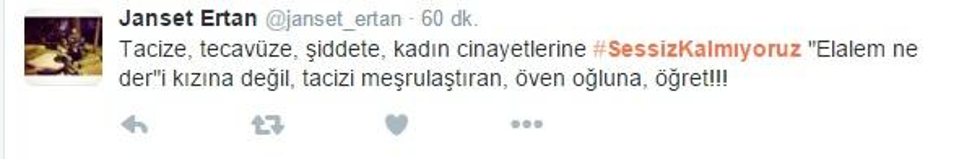 Sosyal medyada Sessiz Kalmıyoruz tepkisi
