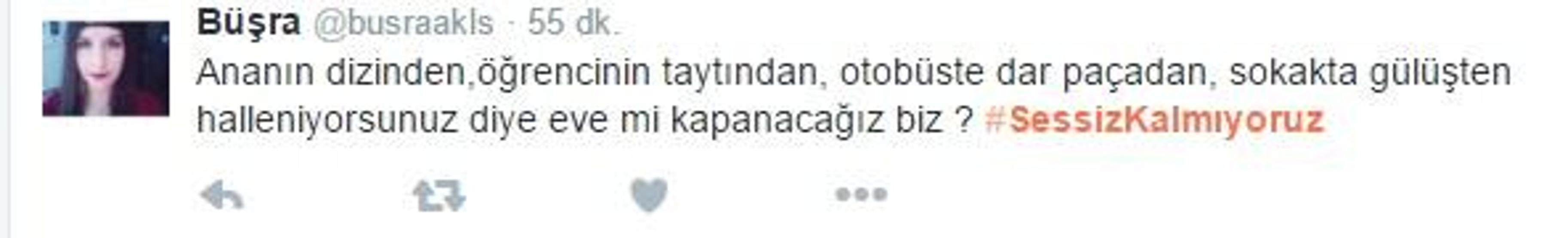 Sosyal medyada Sessiz Kalmıyoruz tepkisi