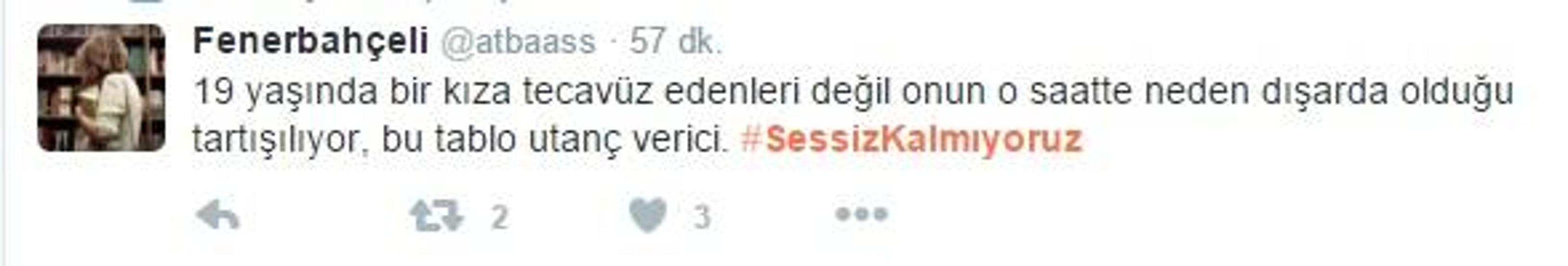Sosyal medyada Sessiz Kalmıyoruz tepkisi