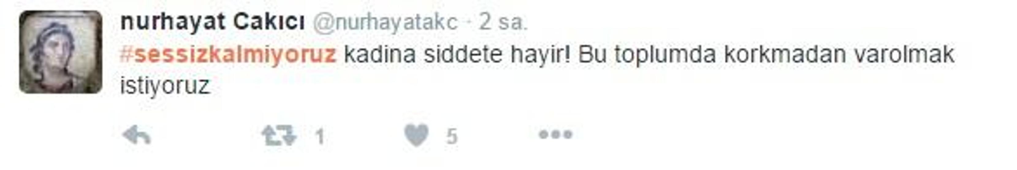Sosyal medyada Sessiz Kalmıyoruz tepkisi