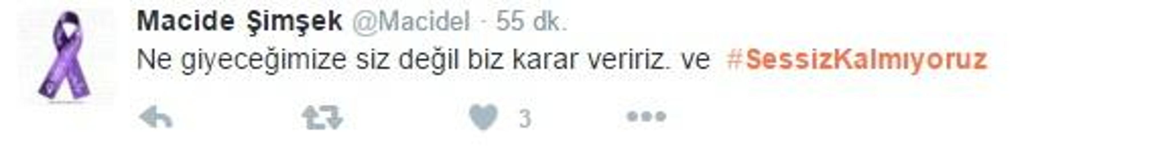 Sosyal medyada Sessiz Kalmıyoruz tepkisi