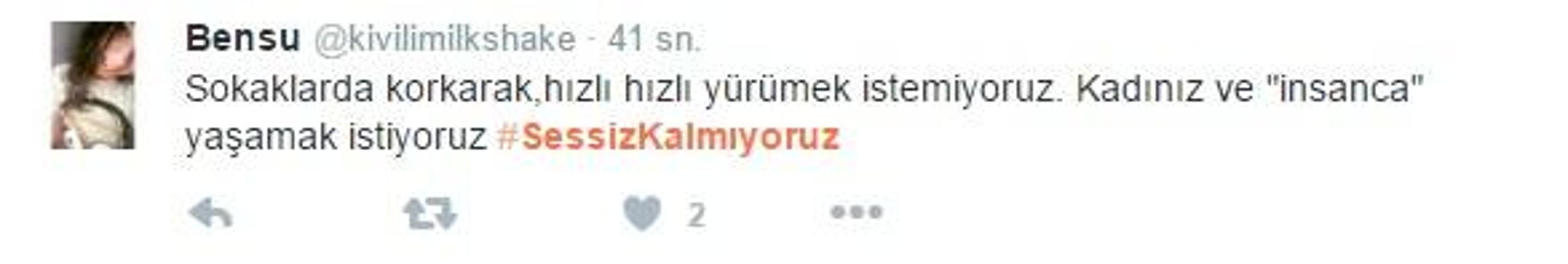 Sosyal medyada Sessiz Kalmıyoruz tepkisi