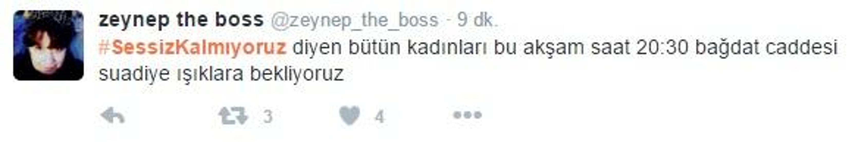 Sosyal medyada Sessiz Kalmıyoruz tepkisi