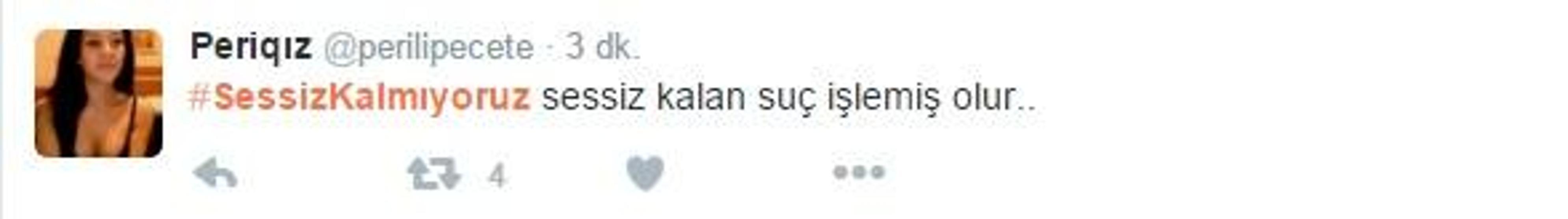 Sosyal medyada Sessiz Kalmıyoruz tepkisi