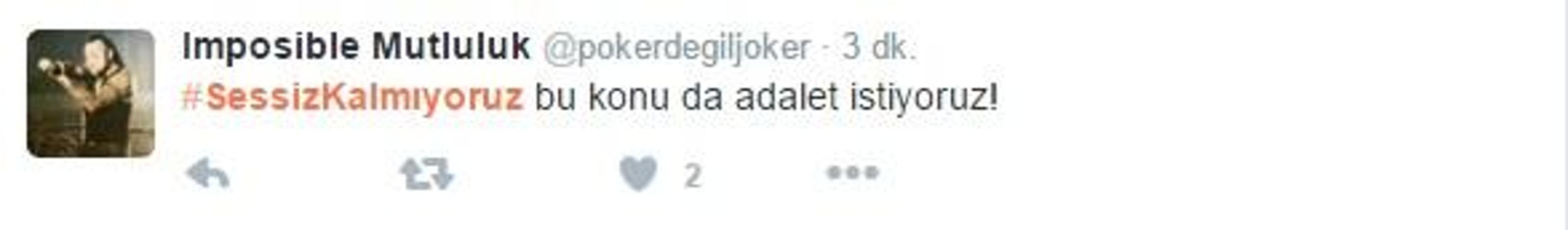 Sosyal medyada Sessiz Kalmıyoruz tepkisi