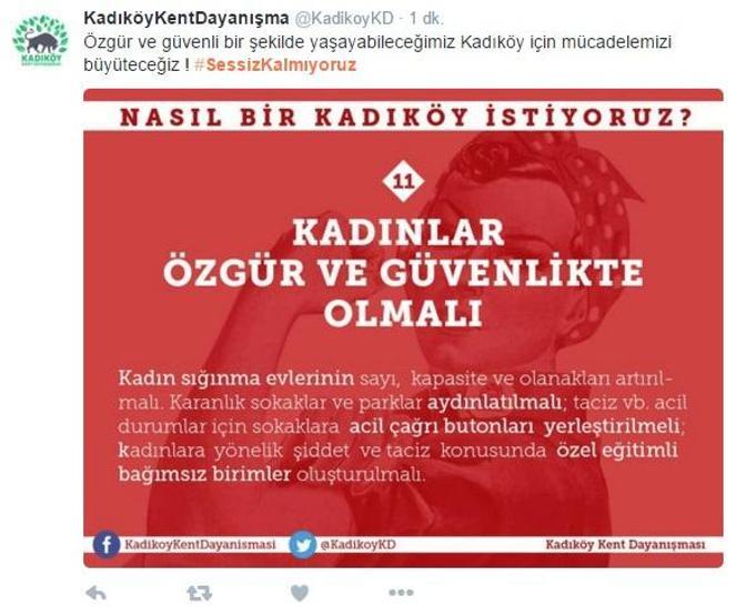 Sosyal medyada Sessiz Kalmıyoruz tepkisi