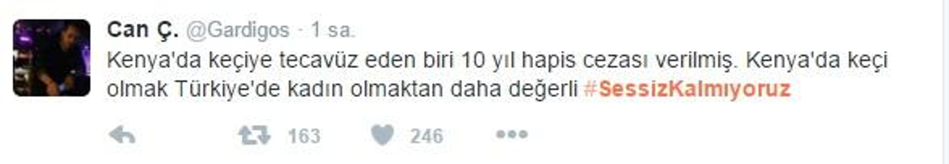 Sosyal medyada Sessiz Kalmıyoruz tepkisi
