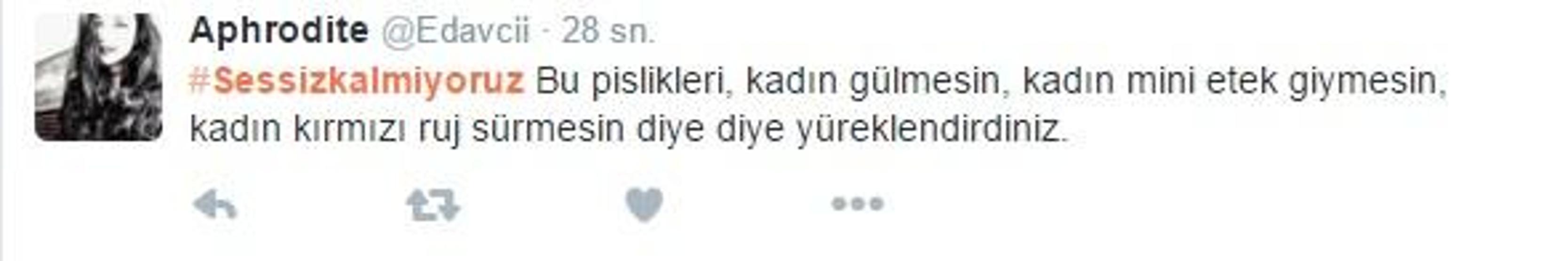 Sosyal medyada Sessiz Kalmıyoruz tepkisi