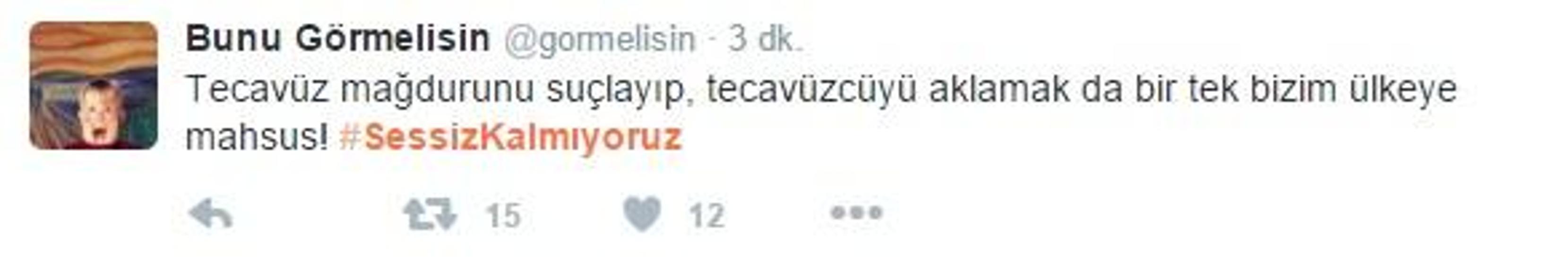 Sosyal medyada Sessiz Kalmıyoruz tepkisi