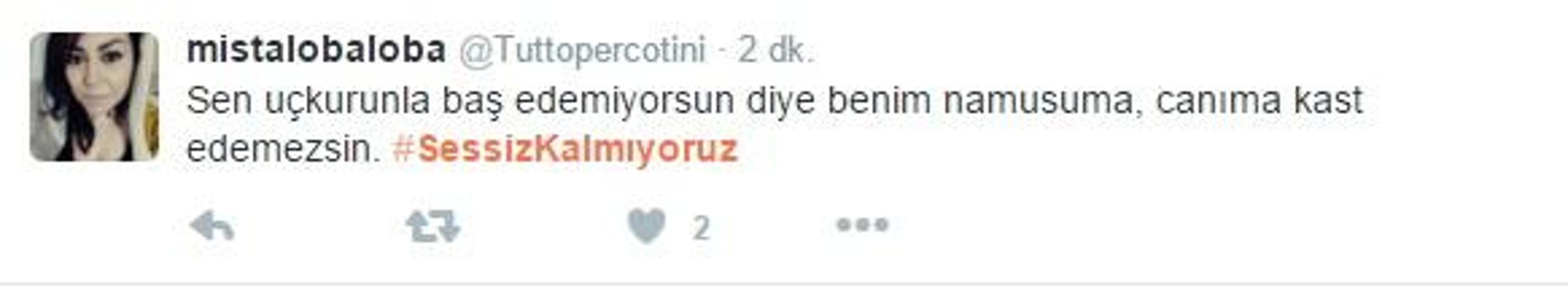 Sosyal medyada Sessiz Kalmıyoruz tepkisi