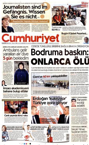 Gazete manşetleri (08.02.2016)