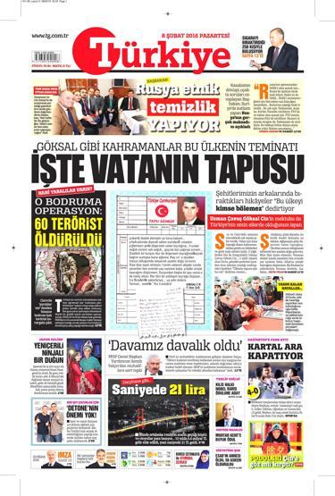 Gazete manşetleri (08.02.2016)