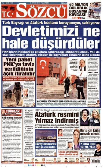 Gazete manşetleri (08.02.2016)
