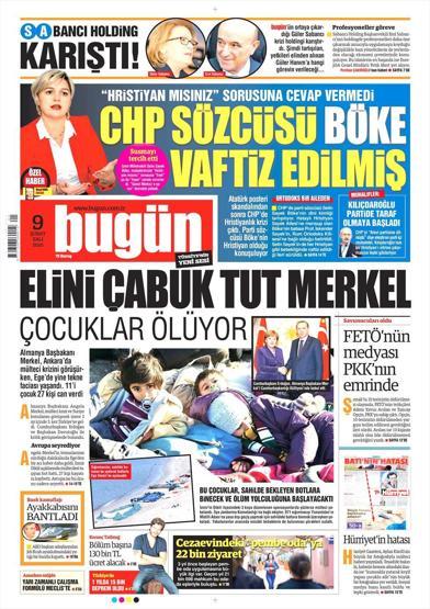 Günün gazete manşetleri (09.02.2016)