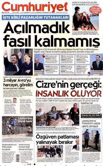 Günün gazete manşetleri (09.02.2016)