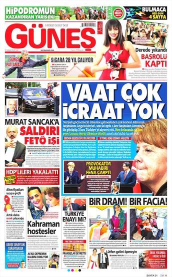 Günün gazete manşetleri (09.02.2016)