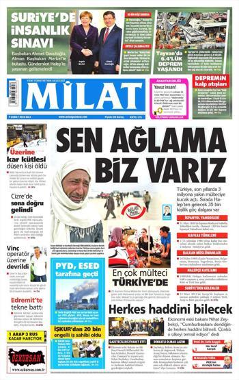 Günün gazete manşetleri (09.02.2016)