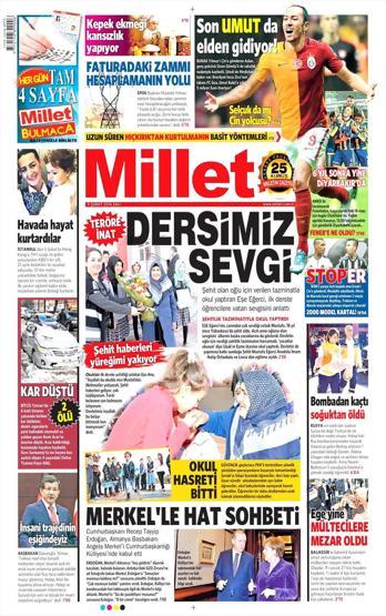 Günün gazete manşetleri (09.02.2016)