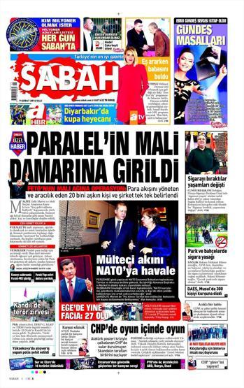 Günün gazete manşetleri (09.02.2016)