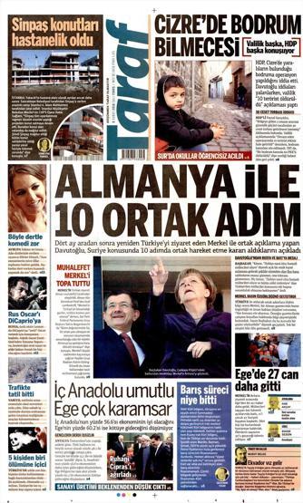Günün gazete manşetleri (09.02.2016)