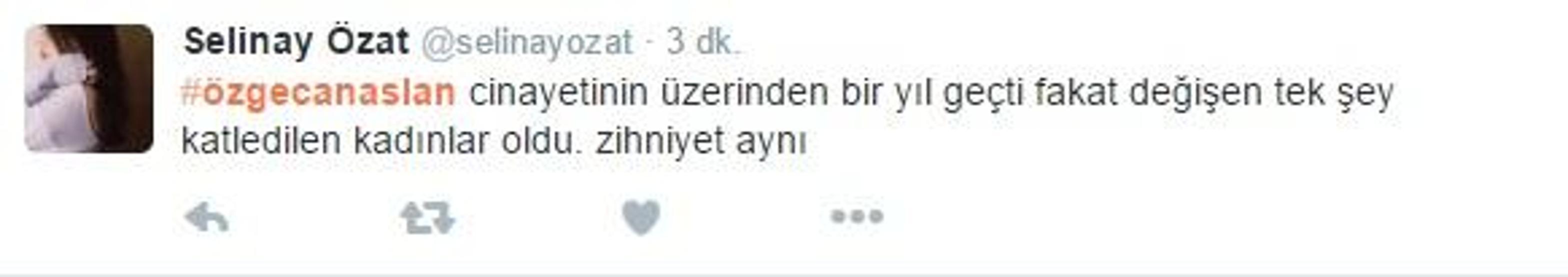Özgecan Aslan unutulmadı