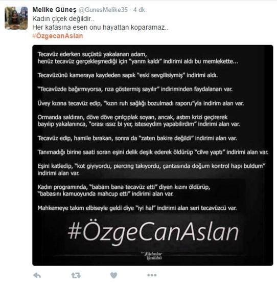 Özgecan Aslan unutulmadı