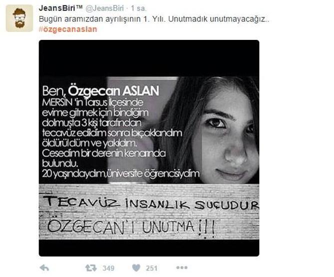 Özgecan Aslan unutulmadı