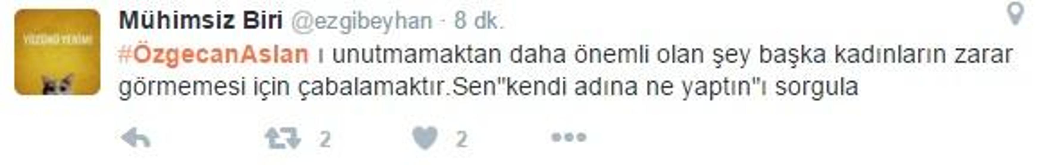 Özgecan Aslan unutulmadı