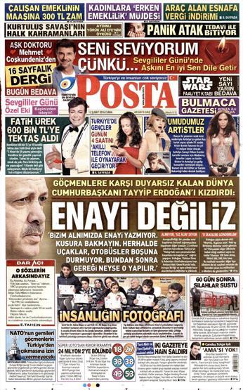 Günün gazete manşetleri (12.02.2016)