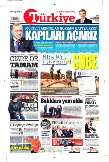 Günün gazete manşetleri (12.02.2016)