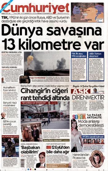 Gazete manşetleri (14.02.2016)