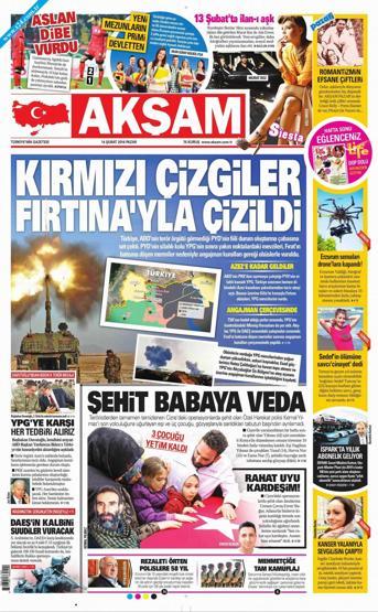 Gazete manşetleri (14.02.2016)