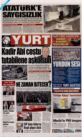 Gazete manşetleri (14.02.2016)