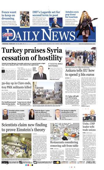 Gazete manşetleri (14.02.2016)