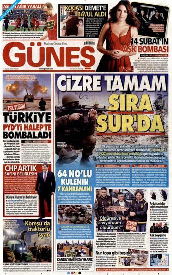 Gazete manşetleri (14.02.2016)