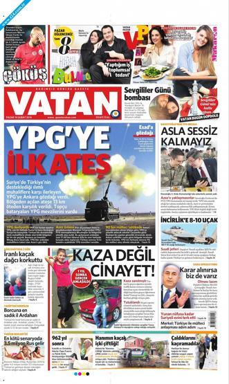 Gazete manşetleri (14.02.2016)