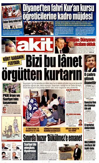 Gazete manşetleri (24 Şubat 2016)