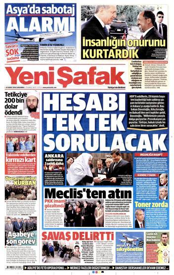 Gazete manşetleri (24 Şubat 2016)